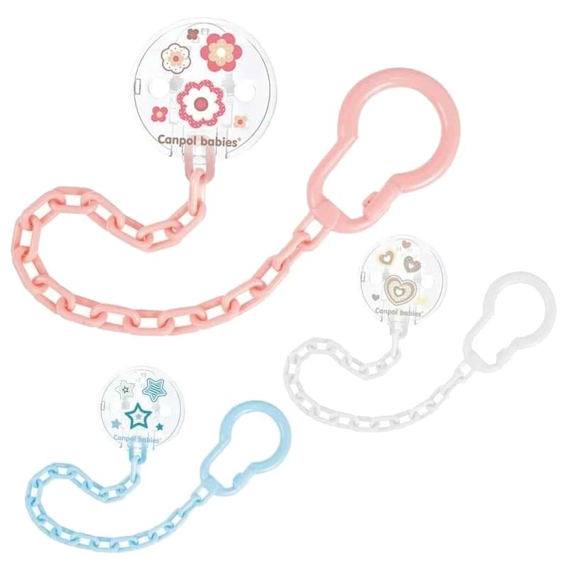 Держатель пустышек Canpol babies Цепочка Newborn baby (10/877)