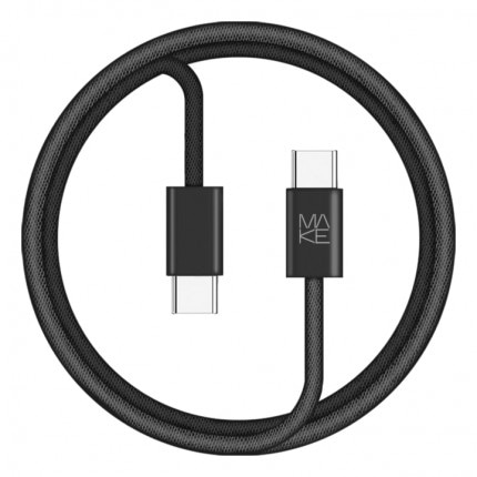 Фото - Уценка - Кабель синхронизации данных MAKE Type-C to Type-C PD 65W 1м Nylon Black (MCB-CN1BK)