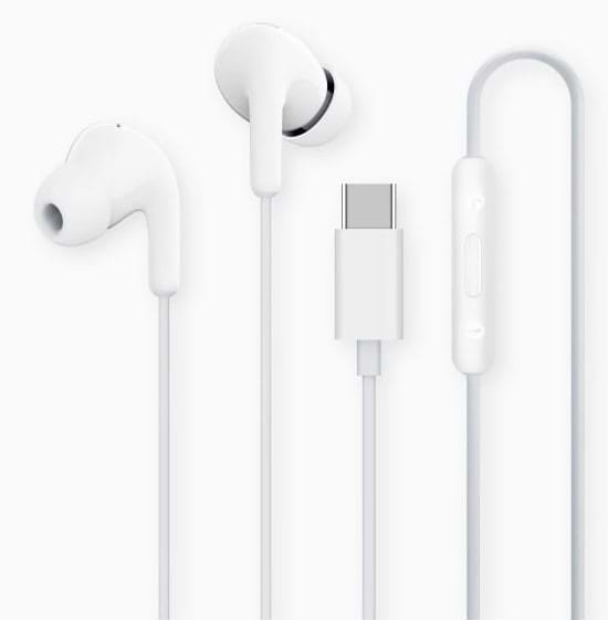 Наушники вкладыши проводные Xiaomi Type-C Earphones (BHR8931GL) White - Фото 1