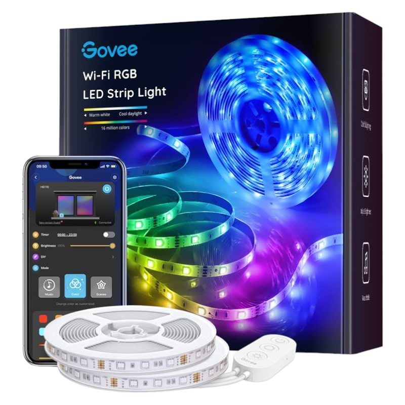 Светодиодная лента Govee H611 LED Strip Lights RGB WI-FI/Bluetooth White 10 m (H61103A3)