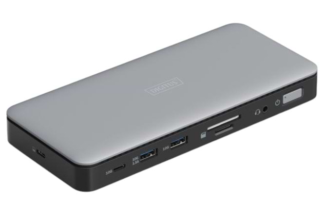Док-станция Digitus USB-C > 2xHDMI/DP/2xUSB-A/USB-C/SD/MicroSD/RJ54/DC (DA-70917)