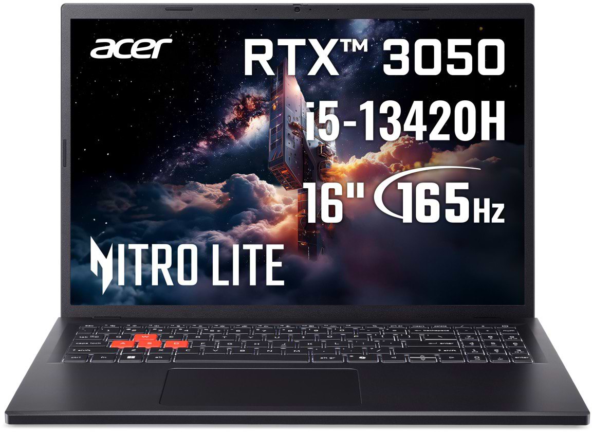 Ноутбук игровой Acer Nitro Lite NL16-71G-53Z2 (NH.DAAEU.002) Shale Black - Фото 1