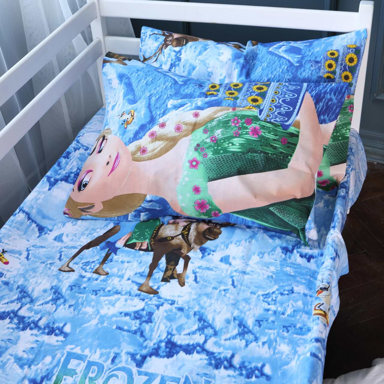 Наволочка MirSon Бязь Kids Time 17-0792 Frozen blue 70х70 (2200011427195)