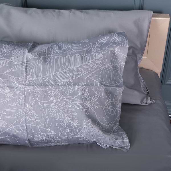 Фото - Наволочка MirSon 22-1428 Leafsong gray 50х70 см (2200011246918) Фото - Наволочка MirSon 22-1428 Leafsong gray 50х70 см (2200011246918)