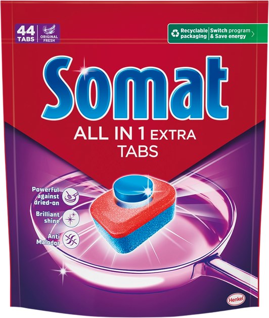 Таблетка для посудомийної машини Somat All in 1 Extra 44 шт