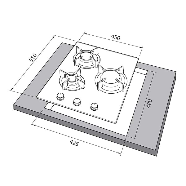 Фото - Варочная панель газовая Freggia HCG430VGTW