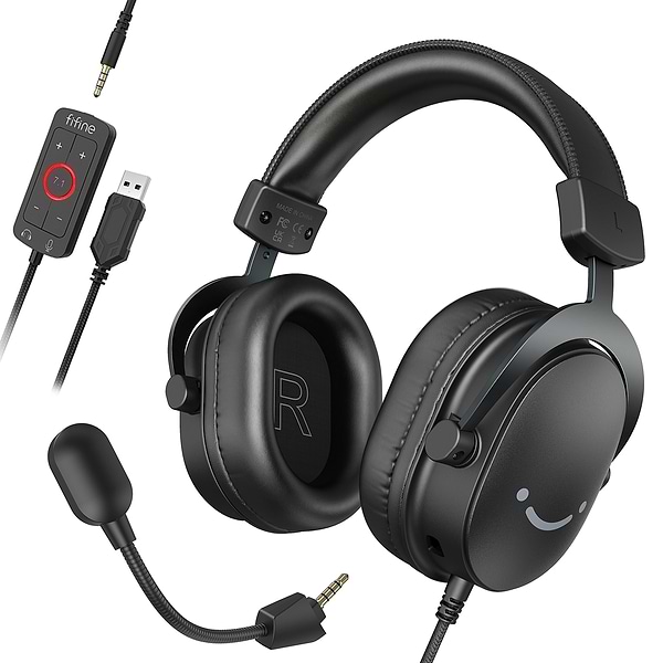 Фото - Гарнітура дротова ігрова Fifine H9 Black