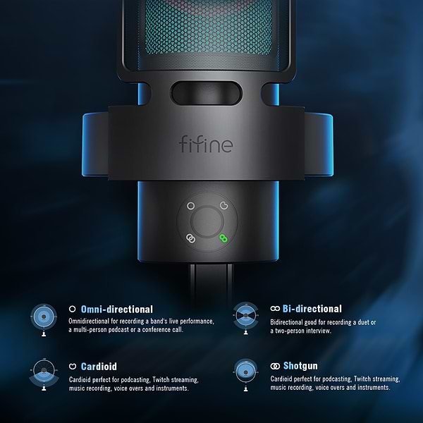 Фото - Мікрофон до комп'ютера Fifine Ampliagame A8 Plus RGB