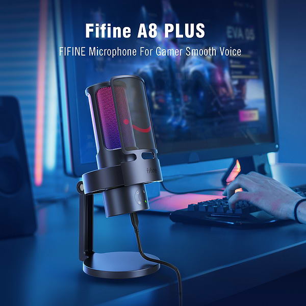Фото - Мікрофон до комп'ютера Fifine Ampliagame A8 Plus RGB