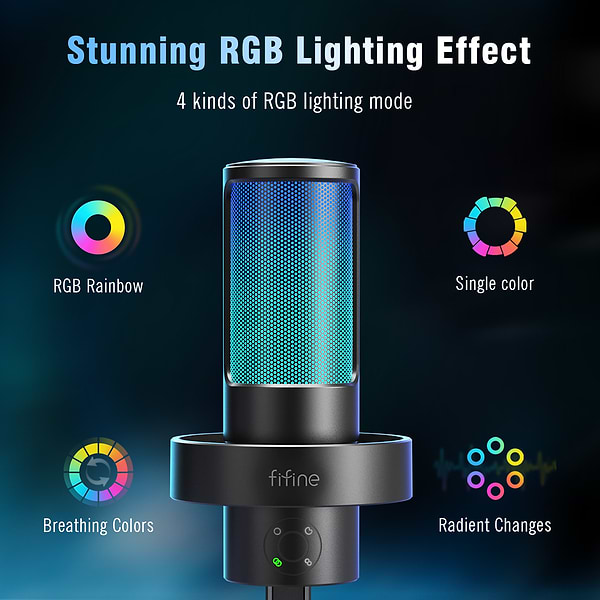 Фото - Мікрофон до комп'ютера Fifine Ampliagame A8 Plus RGB