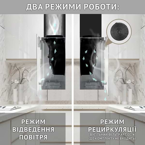 Фото - Витяжка декоративна Perfelli PIANO BIANCA