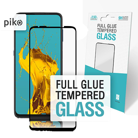 Защитное стекло для смартфона Piko Full Glue for MOTO G9 Plus (черное)