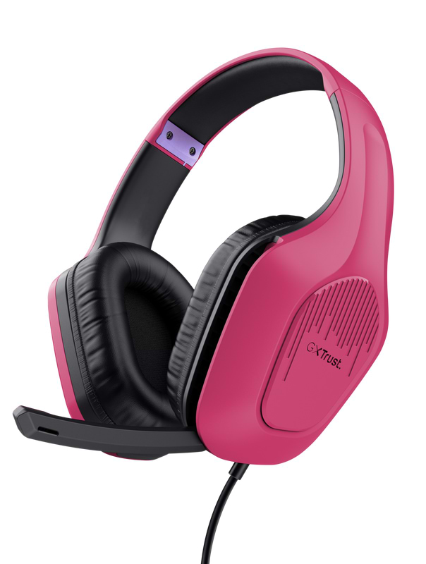 Гарнитура проводная игровая Trust GXT 415 Zirox Pink (24992) - Фото 1