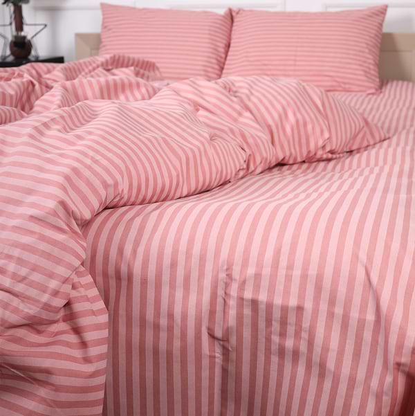 Фото - Комплект постельного белья MirSon 160 x 220 17-0607 Stripe Pink Бязь (2200008054151)