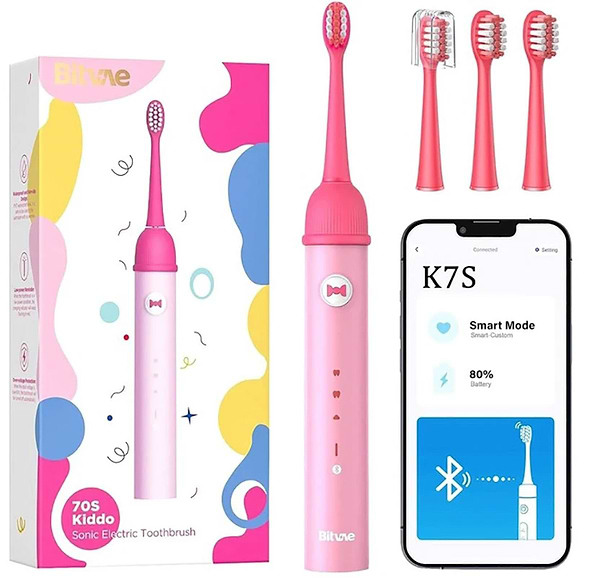 Фото - Зубна щітка електрична Bitvae Smart K7S Kids Pink (K7S-p) Фото - Зубна щітка електрична Bitvae Smart K7S Kids Pink (K7S-p)