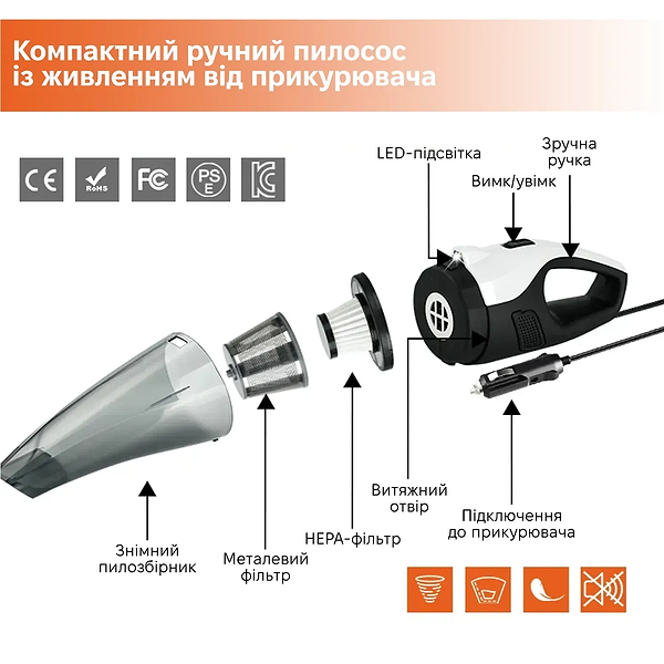 Фото - Пылесос ручной для автомобиля INSPIRE A-081
