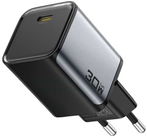 Сетевое зарядное устройство Pisen BOLT Lite 30W 1-Port GaN Fast Charger Cable Set(EU) (TP-C62_Kit)