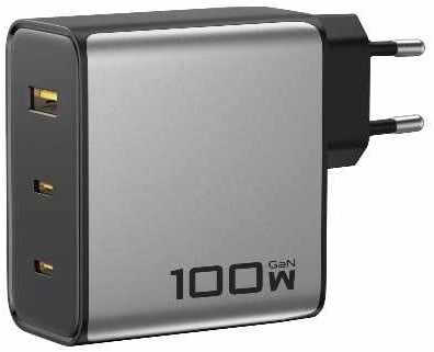 Сетевое зарядное устройство Pisen BOLT Pro 100W 3-Port GaN Fast Charger Set(EU) (TP-C67)