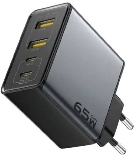 Сетевое зарядное устройство Pisen BOLT Utility 65W 4-Port GaN Fast Charger (EU) (TP-C66)