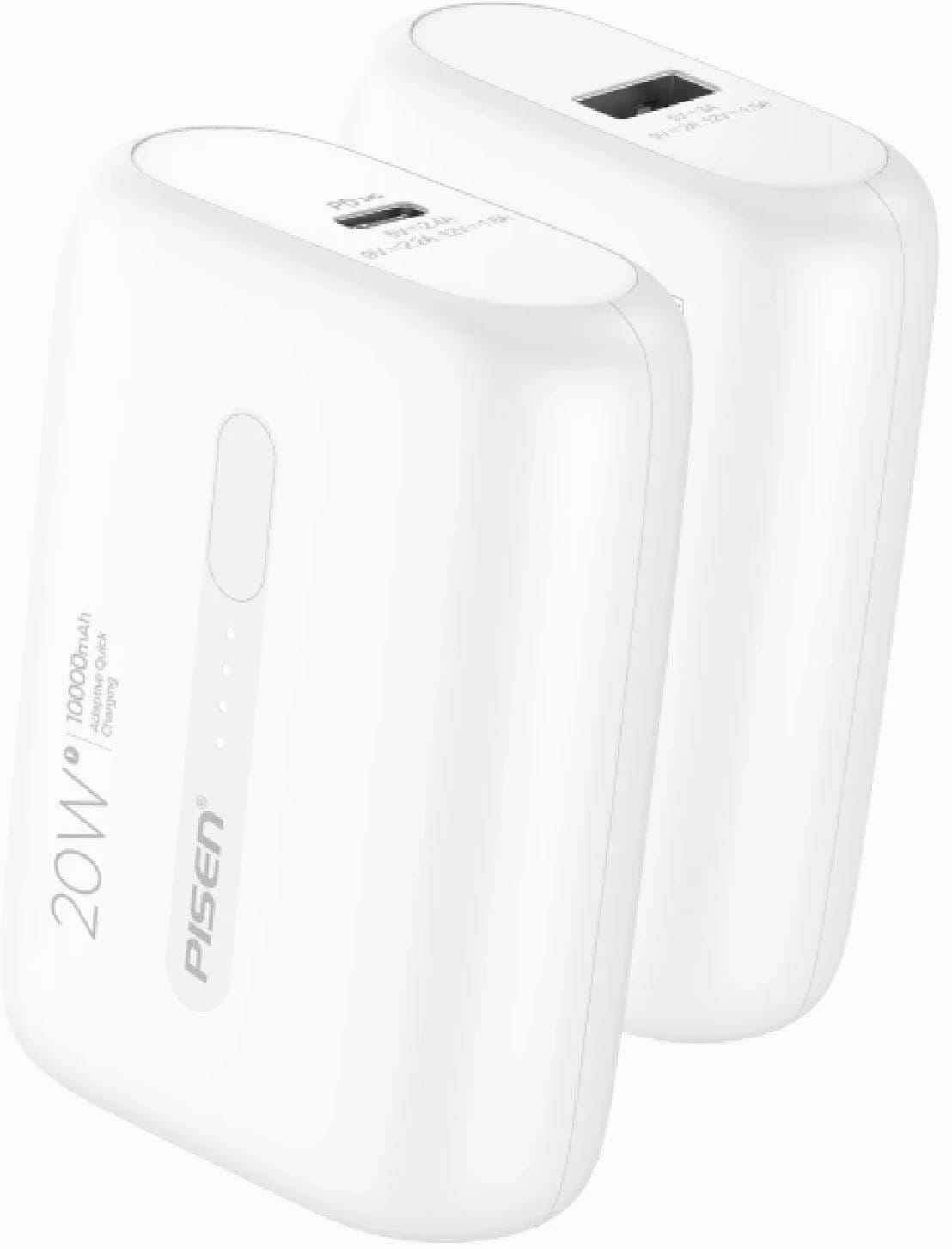 Батарея мобільна Pisen Power Tiny 20W Mini 10000mAh White (TS-D304)