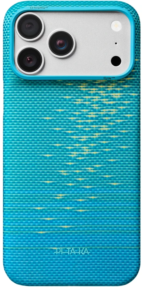 Чохол для смартфону Pitaka Edge Ultra-Slim Case Glints of Gold Lucid Blue for iPhone 18 Pro/17 Pro (KI1812P)