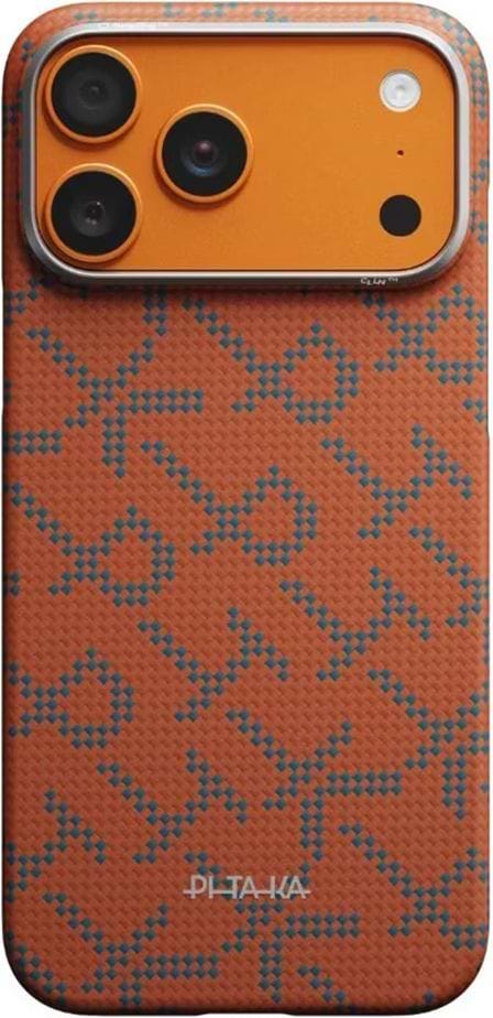 Чохол для смартфону Pitaka Edge Ultra-Slim Case Monogram Blue/Orange for iPhone 17 Pro (KI1703PTK)