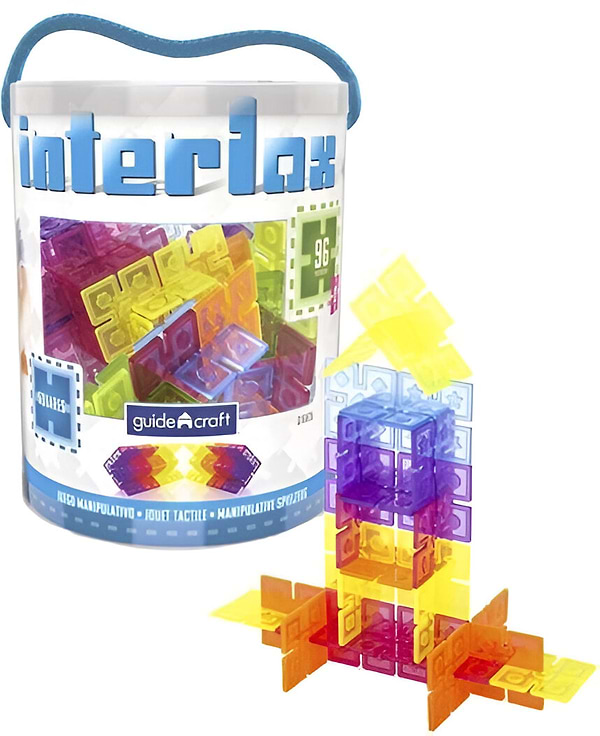 Фото - Пластиковий конструктор Guidecraft Interlox Squares Квадрати, 96 деталей (G16835)