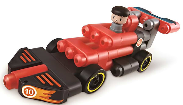 Фото - Пластиковий конструктор PolyM Гоночний автомобіль 31 деталь (760020)