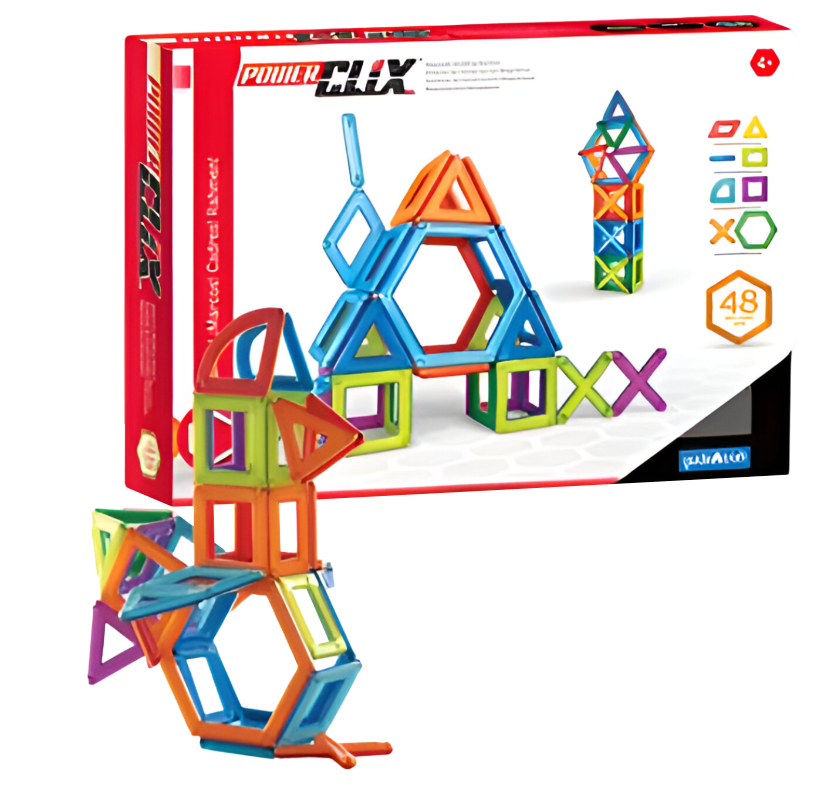 Магнітний конструктор Guidecraft PowerClix Frames, 48 деталей (G9200)