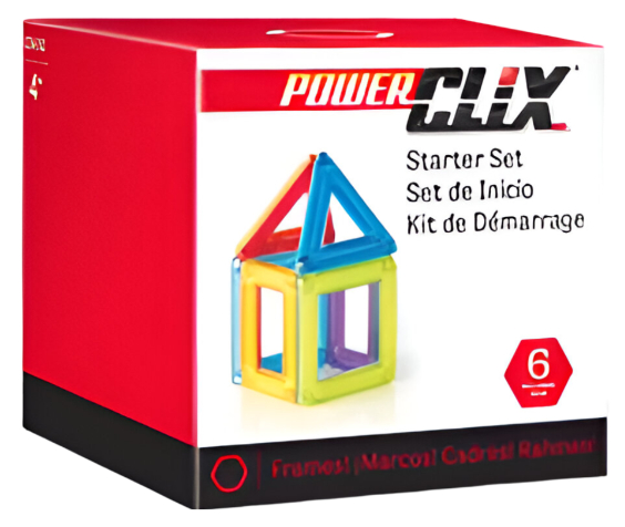 Фото - Магнитный конструктор Guidecraft PowerClix Frames Базовый набор, 6 деталей (G9480)