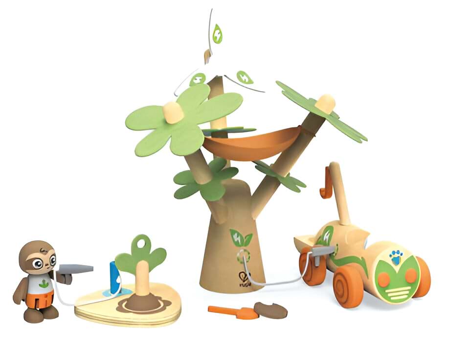 Игровой набор для малыша Hape Электрокар для посадки деревьев (E3417)