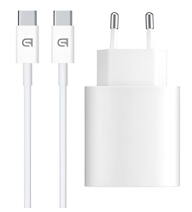 Мережевий зарядний пристрій Armorstandart AMHJ83 20W USB-C White + кабель USB-C to USB-C (ARM77725)
