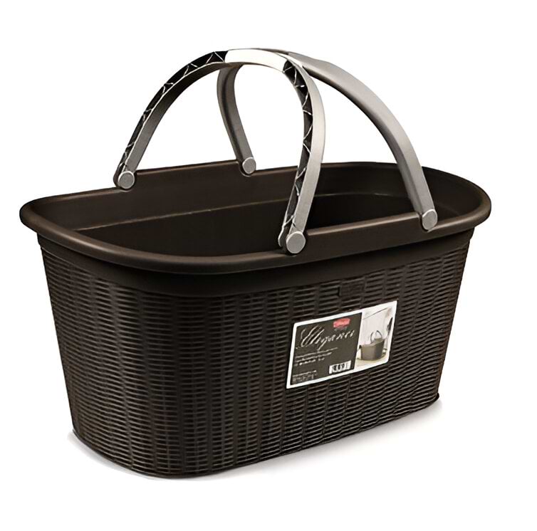 Корзина для хранения Stefanplast Elegance с ручками 35 л Коричневый (PRO176/3)