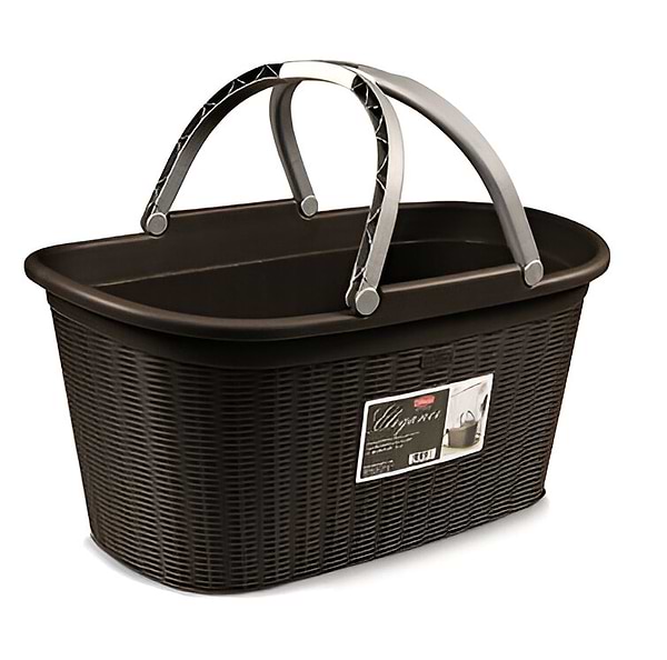 Фото - Корзина для зберігання Stefanplast Elegance з ручками 35 л Коричневий (PRO176/3)