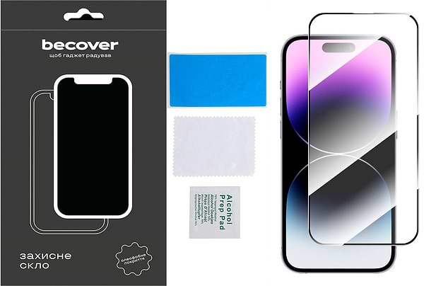Фото - Захисне скло для смартфону BeCover for Apple iPhone 15 Pro Black (710593)