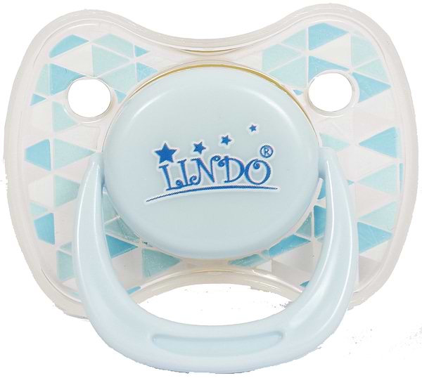 Фото - Кругла пустушка Lindo блакитний (Pk009/0-6гол)