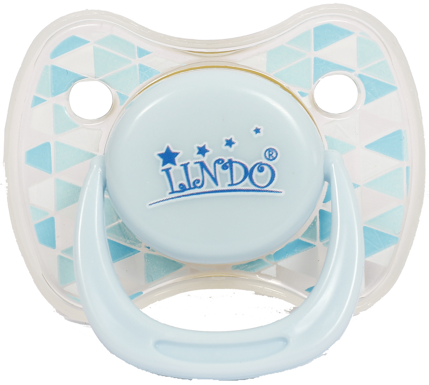 Круглая пустышка Lindo голубой (Pk009/6-12г)