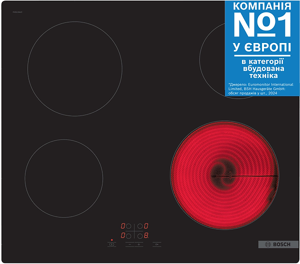 Фото - Варильна поверхня електрична Bosch PKE611BA2E