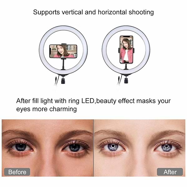 Фото - Набір для блогера Puluz USB LED Lamp 10" PKT3035 + штатив 1.1 м