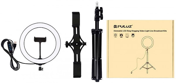 Фото - Набір для блогера Puluz USB LED Lamp 10'' PKT3053B  + штатив 1.1 м