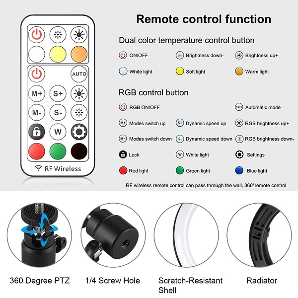 Фото - Набір для блогера Puluz USB LED Lamp PKT3082B 10 "+ настільне кріплення