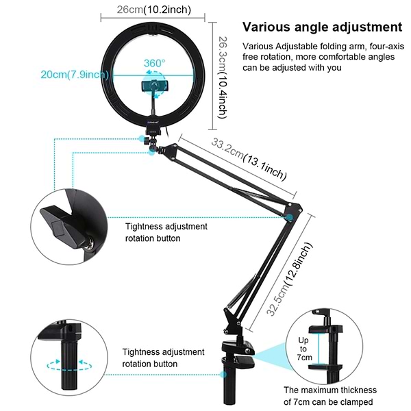 Фото - Набір для блогера Puluz PKT3090B 10.2''