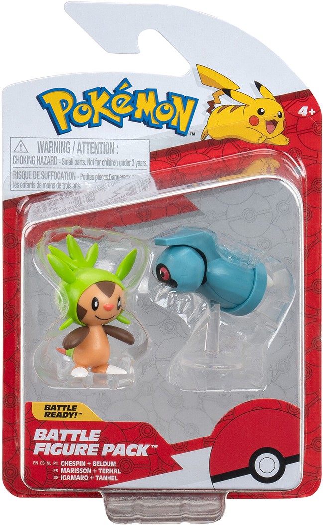 Фото - Набір ігрових фігурок Pokemon W16 - ЧЕСПІН І БЕЛДУМ (PKW3014)