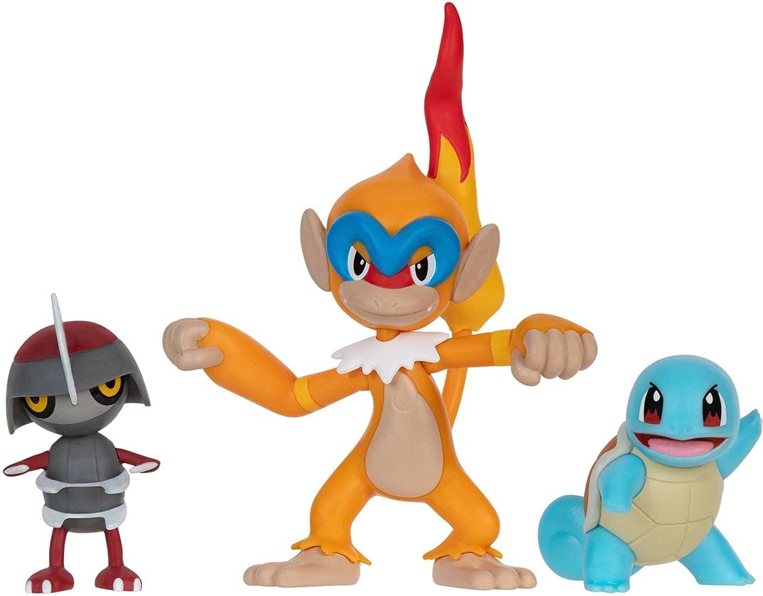 Набор игровых фигурок Pokemon W18 - ПОНЬЯРД, СКВИРТЛ, МОНФЕРНО (PKW3058)