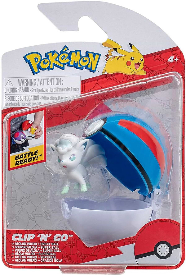 Фото - Набір ігрових фігурок Pokemon W14 - АЛОЛА ВУЛЬПІКС У ПОКЕБОЛІ (PKW3135)