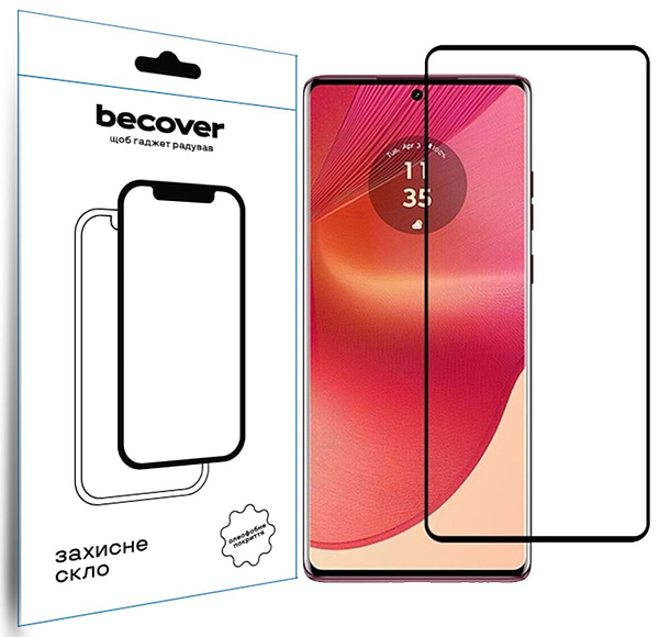 Фото - Защитное стекло для смартфона BeCover EDGE for Motorola Edge 50 Fusion Black (712344)