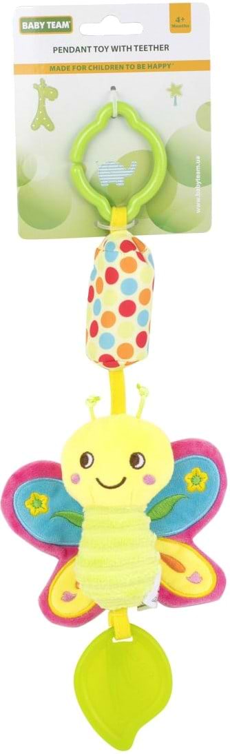 Подвеска Baby Team Мягкая игрушка-колокольчик Бабочка (8520_Бабочка)