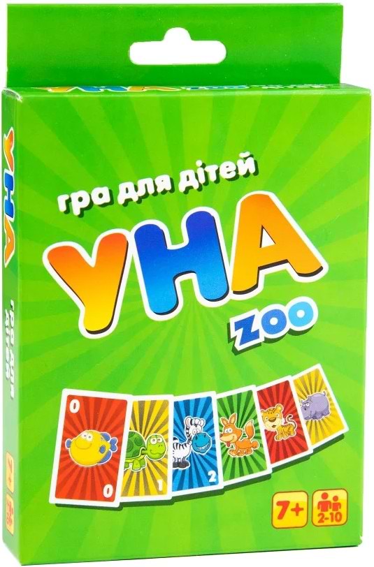 Настільна гра розважальна (5-7 років) Strateg УНА zoo карткова укр.м. (7016) - Фото 1