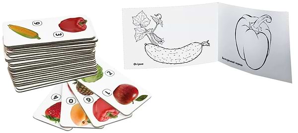 Фото - Настольная игра (3-4 года) Strateg домино "Фрукты и овощи" (30764)