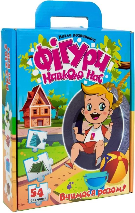 Фото - Настільна гра (до 2 років) Strateg Фігури довкола нас 54 ел. укр. (30911)